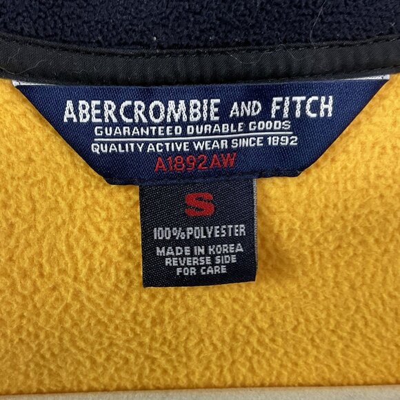 Abercrombie and Fitch Yellow Zipper Fleece Vest, Women's Small, 100% Polyester - Picture 6 of 8